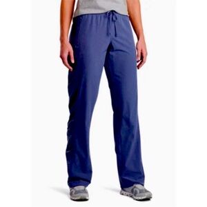 Kuhl Women's Ruched Fit Straight Leg Freeflex Move Pant in Twilight Blue S